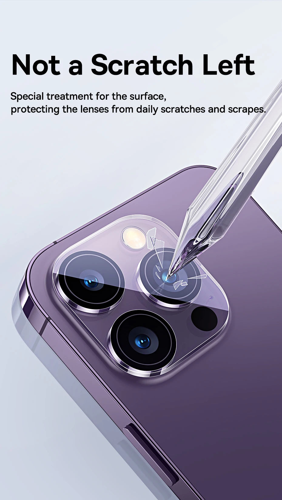 Baseus 2Pcs Camera Lens Protector For iPhone 15 14 13 Pro Max Tempered Glass Lens Glass For iPhone 14 13 12 Lens Protection Film