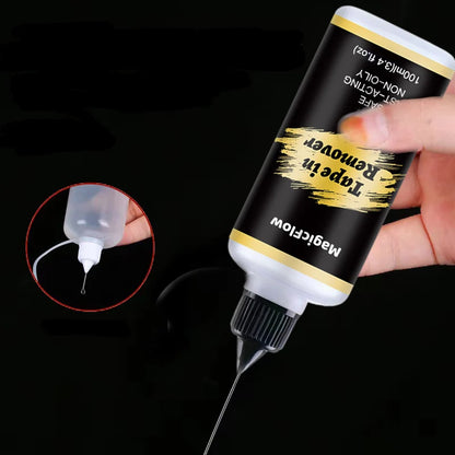 MagicFlow 100ml Tape-in Hair Extension Remover - Easily Removes Lace Wigs, Clip-in Extensions, Hairline Glue, and Adhesive Resid