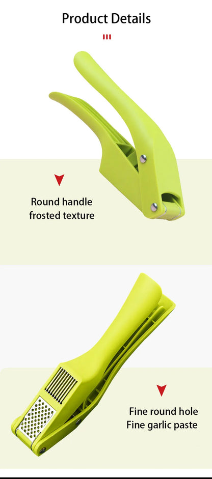 2-in-1 Multifunctional Garlic Press For Pressing Mash Garlic And Sliced Garlic,Vegetable Squeezer For Home Cooking Masher Tool