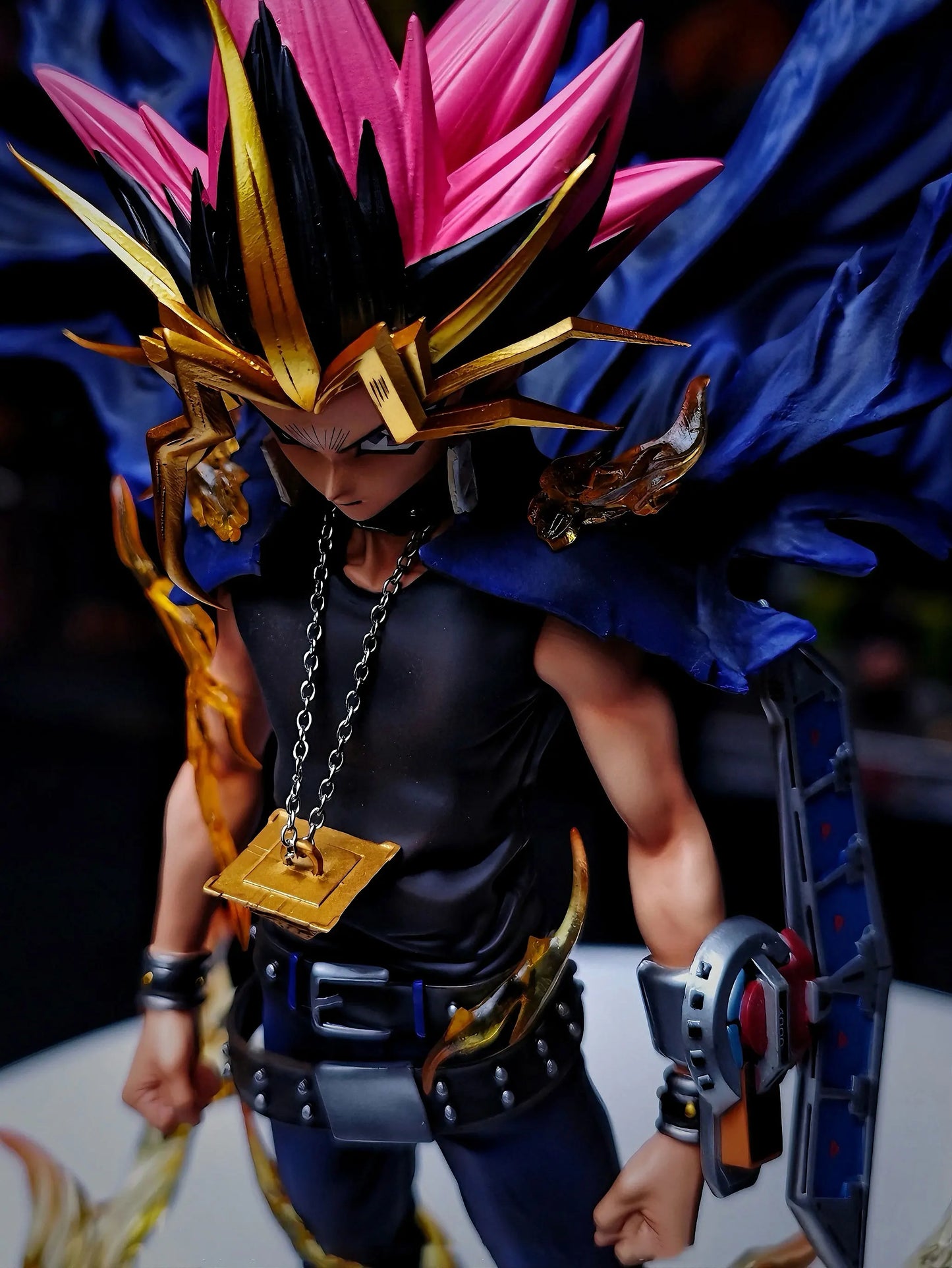 Yugi Muto Figure Dark Game Dimensional Figurine Duel Monsters Action Figures 28cm PVC Statue Collection Ornament Kids Toy Gifts