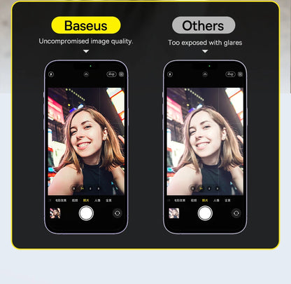 Baseus 2Pcs Camera Lens Protector For iPhone 15 14 13 Pro Max Tempered Glass Lens Glass For iPhone 14 13 12 Lens Protection Film