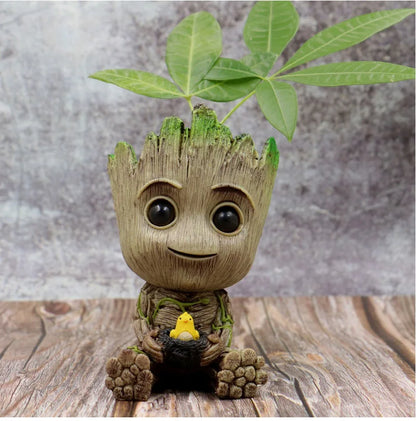 Modern Vases For Flowers Pot Groot Garden Pots Planters Anime Figurines Home Decoration Accessories Office Storage Pen Case