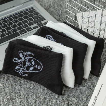 Multipack Men's Crew Socks, Graffiti Goblin, Ghost Face, Clown, Pumpkin Designs, Halloween Gift Recommendation