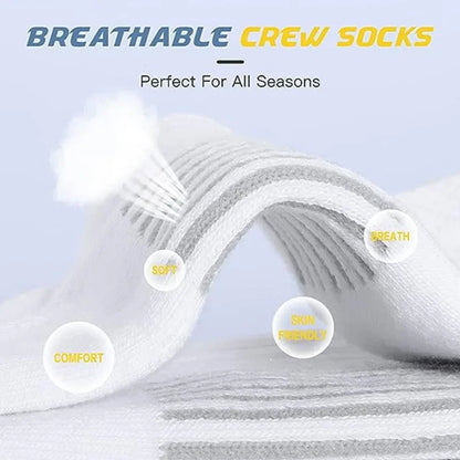 10/30 Pairs of High-Quality Soft and Comfortable Men's Running Socks Summer Sweat Wicking and Breathable Basketball Sports Socks