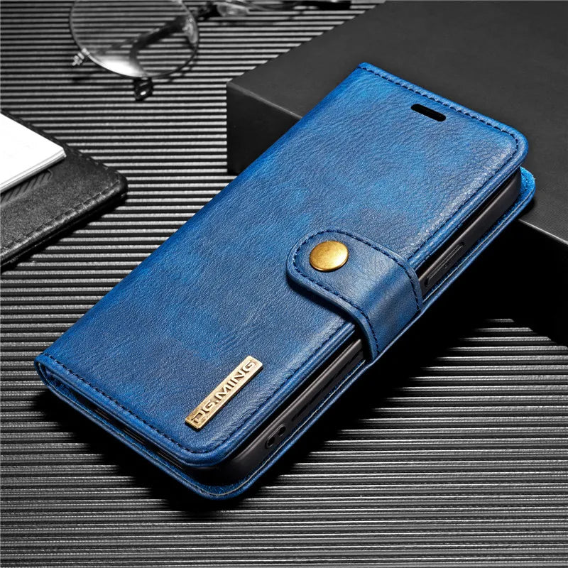Detachable Magnetic Leather Phone Case for IPhone 16 Pro Max 15 12 13 11 14 Plus XS XR X SE 2022 Wallet Card Holder Cover Coque