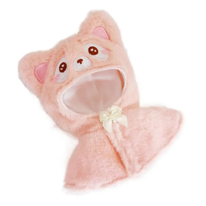 10CM Doll Plush Cloak Gift Toys Accessories Cotton Stuffed Dolls Doll Clothes Plush Outfit Replaceable Cartoon Animal Shawl