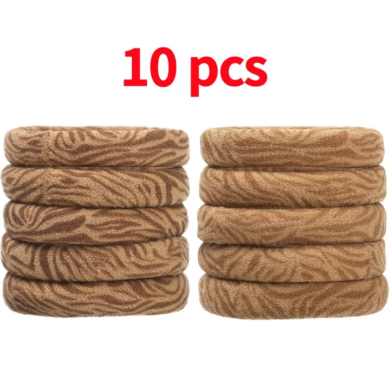 5-100Pcs High Elastic Leopard Print Hair Rope Women Fashion Pony Tails Holders Girls Towel Hair Ties Hairs Accessories Headwear