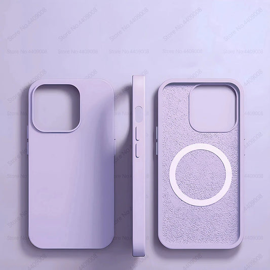 For Magsafe Original Magnetic Cases For iPhone 13 12 11 Pro Max Plus Wireless Charge Case Liquid Silicone Cover Accessory