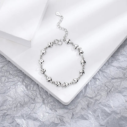 VENTFILLE 925 Sterling Silver Diamond-Studded Butterfly Bracelet Women's Fashion Temperament Flower Adjustable Bracelet
