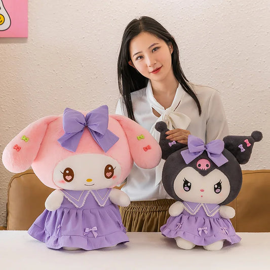 Big Size Plush Kuromi Melody Cinnamoroll Toys Pillow Anime Stuffed Dolls Anime Sofa Cushion Girl's Room Decoration Xmas Gift