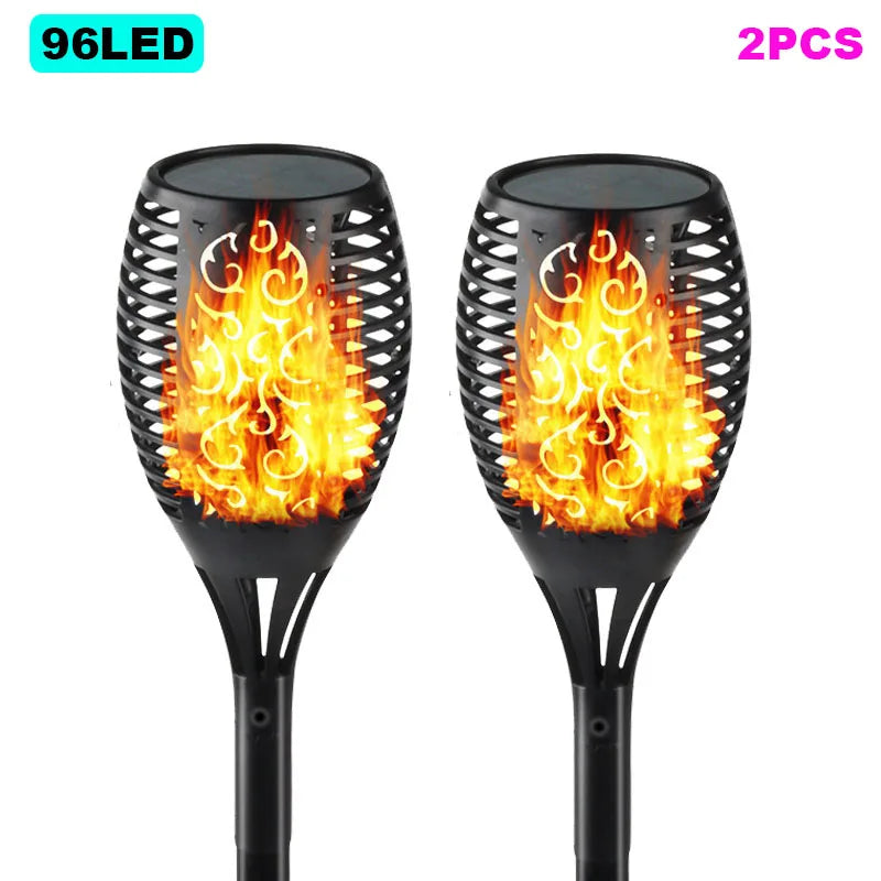 12/33/96 LED Solar Torch Light Lawn Garden Plug in Light Outdoor Courtyard Waterproof Induction Decoration Landscape Flame Light