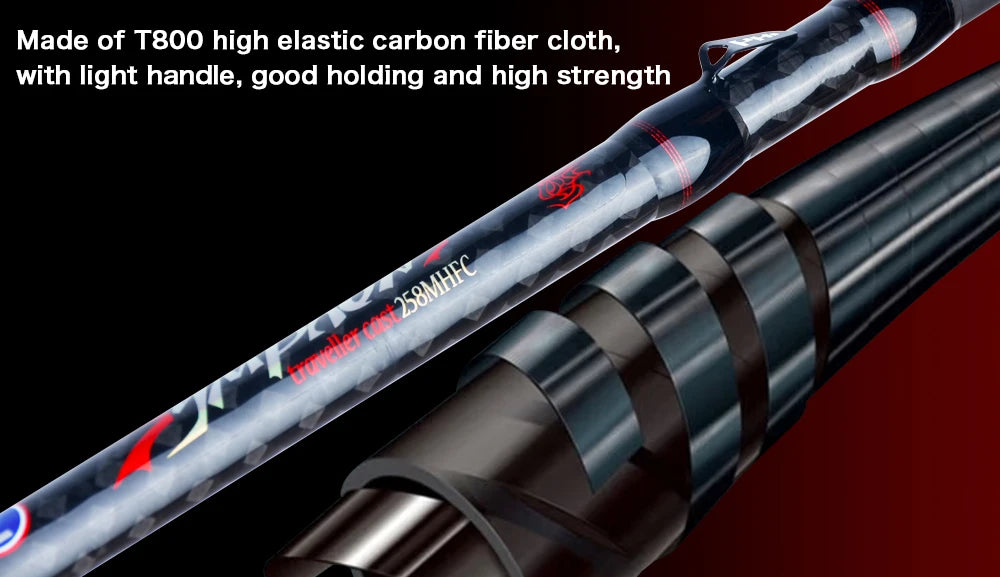 BIUTIFU Spinning Casting Fuji Lure Mini Traveller Rock Fishing Rod 3.0/2.4/2.1/1.8m T800Carbon Baitcasting Ultralight Fast 5-42g