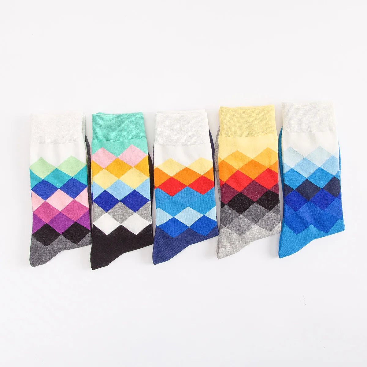 5-6 Pairs New High Quality Combed Cotton Men Socks Women Happy Fashion Novelty Skateboard Crew Casual Funny Socks for Men