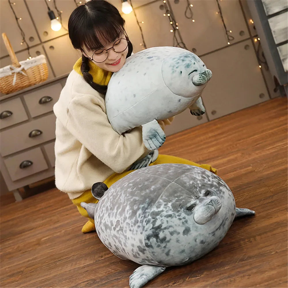 Hot 3D Novelty Throw Pillows Cute Real Life Sea Lion Plush Toys Soft Seal Plush Stuffed Plush Housewarming Party Hold Pillow