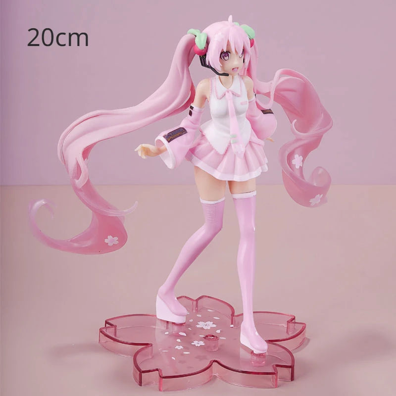 New Anime Miku Cute Kawaii Virtual Singer Miku Manga Statue Figurines Pvc Action Figure 15~25cm