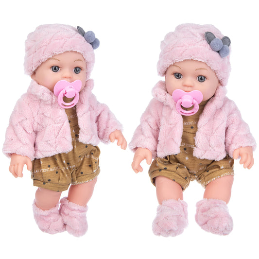 30cm Reborn Doll Can Be Washed, Soft 12inch Baby Doll Limb Movable and Clothes Detachable, Children's Toy Gift