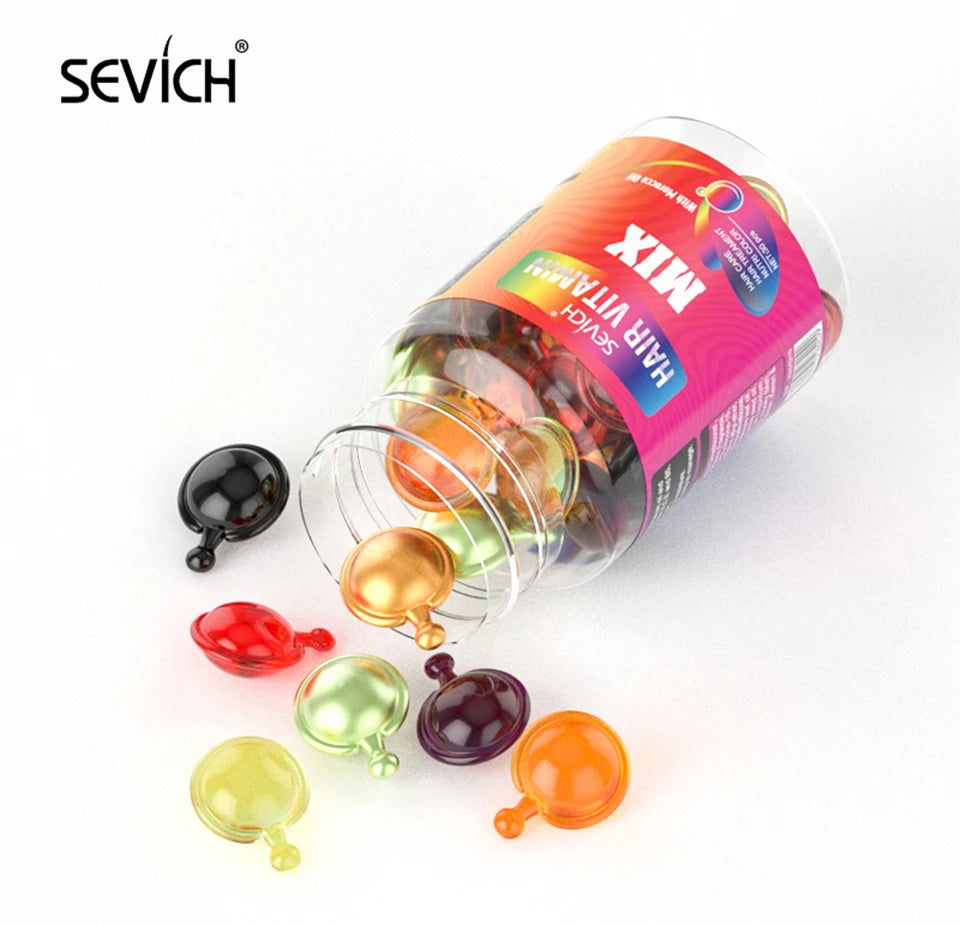 30Pcs Anti Hair Loss Hair Vitamin Capsule Oil Keratin Complex Oil Smooth Silky Hair Serum Hair Mask Repair Frizz Damaged Sevich