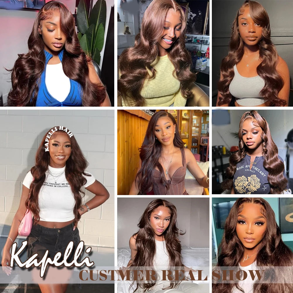 Hot Sale #4 Brown Body Wave Bundles 1/3/4 Brazilian Human Hair Weave Bundles Hair Extension Tissage Human Hair Bundles Remy Hair