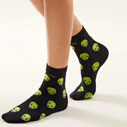 1 Pair Women's Cartoon Casual Cotton Harajuku  Skateboard Socks