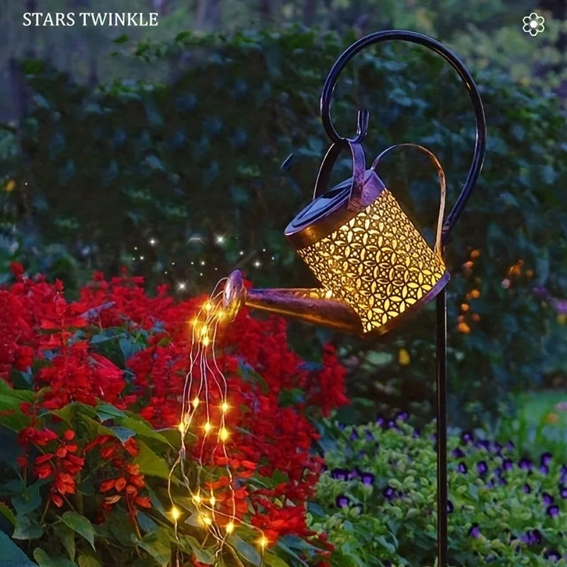 LED Solar Watering Can Light Hanging Kettle Lantern Light Outdoor Waterproof Villa Path Lawn Yard Garden Decoration Lamp
