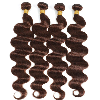 Hot Sale #4 Brown Body Wave Bundles 1/3/4 Brazilian Human Hair Weave Bundles Hair Extension Tissage Human Hair Bundles Remy Hair