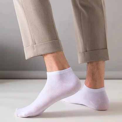 10 Pairs Women/Men Boat Socks Invisible Low Cut Silicone Non-slip Summer No-show Ankle Socks Solid Color Casual Breathable