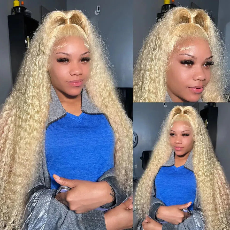 613 HD Lace Frontal Wig 13x4 Deep Loose Wave Transparent Remy Color Front Human Hair Wig 13x6 Blonde Water Curly Human Hair Wig