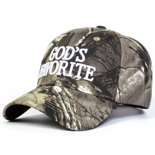 Unisex GOD'S FAVORITE Letter Embroidery Baseball Caps Outdoor Adjustable Spring and Autumn Casual Sunscreen Hat