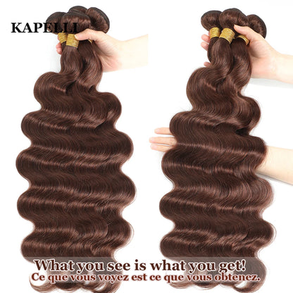 Hot Sale #4 Brown Body Wave Bundles 1/3/4 Brazilian Human Hair Weave Bundles Hair Extension Tissage Human Hair Bundles Remy Hair