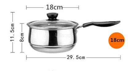 Stainless Steel pot Double Bottom Soup Pot Nonmagnetic Cooking Multi purpose Cookware Non stick Pan Gas cooker used pot hot pot
