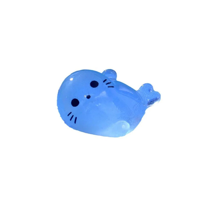 10/20/50pcs Kawaii Luminous Mini Seal Pup Resin Glow At Night Marine Animal Figurines Ornament Fairy Garden DIY Accessories