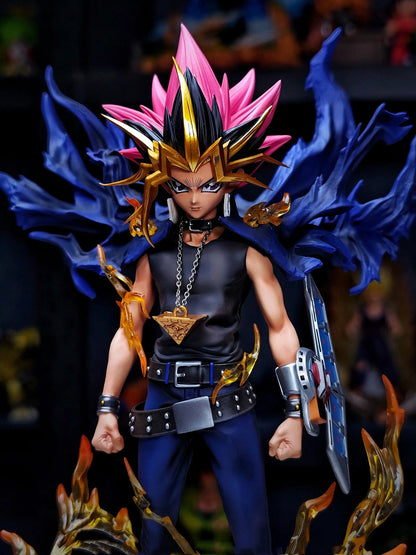 Yugi Muto Figure Dark Game Dimensional Figurine Duel Monsters Action Figures 28cm PVC Statue Collection Ornament Kids Toy Gifts
