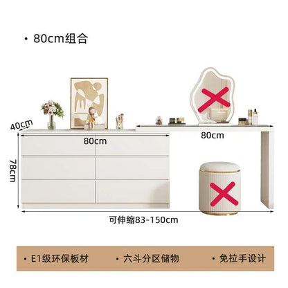 Luxury Dressing Table Drawer White Makeup Mirror Corner Desk Dresser Table Cabinet Organizers Storage Penteadeira Home Furniture