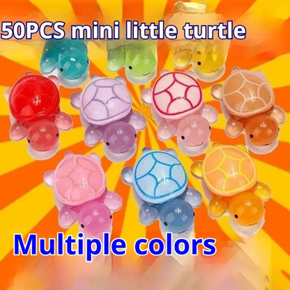 50 Pcs Cute Mini Luminous Turtle Ornaments Glowing in The Dark Miniatures Turtle Micro Landscape Kids Toys Home Decor Gift