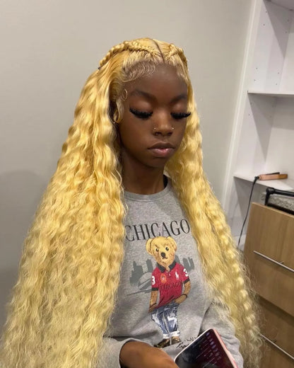 613 HD Lace Frontal Wig 13x4 Deep Loose Wave Transparent Remy Color Front Human Hair Wig 13x6 Blonde Water Curly Human Hair Wig