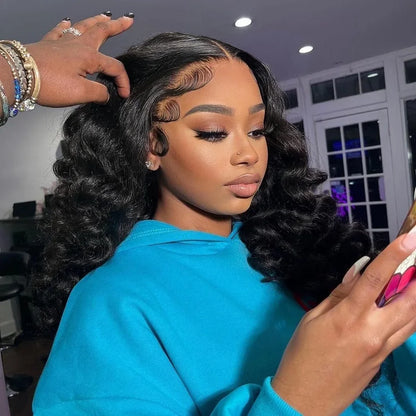 HD 13x6 Loose Nature Wave Lace Front Human Hair Wigs 250% Transparent 30 40 Inch 13x4 360 Full Deep Water Wave Lace Frontal Wig