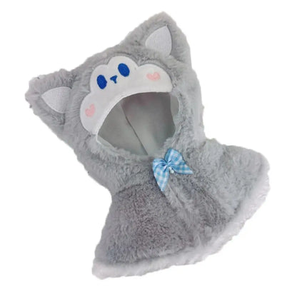 10CM Doll Plush Cloak Gift Toys Accessories Cotton Stuffed Dolls Doll Clothes Plush Outfit Replaceable Cartoon Animal Shawl