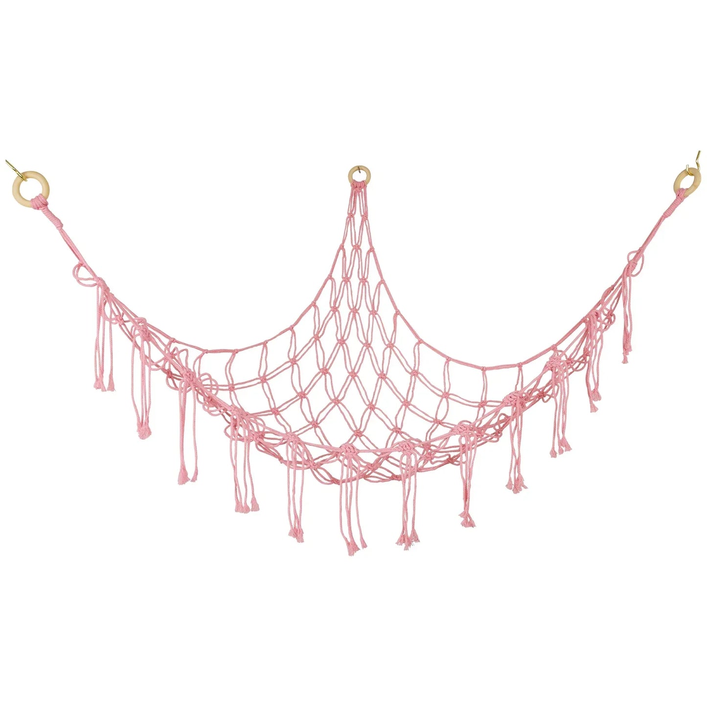 Stuffed Animals Storage Hammock Large Capacity Net Macrame Boho Home Kids Bedroom Decoration Corner Hanging Toy Organizer Nets
