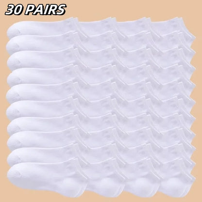 10 Pairs Women/Men Boat Socks Invisible Low Cut Silicone Non-slip Summer No-show Ankle Socks Solid Color Casual Breathable