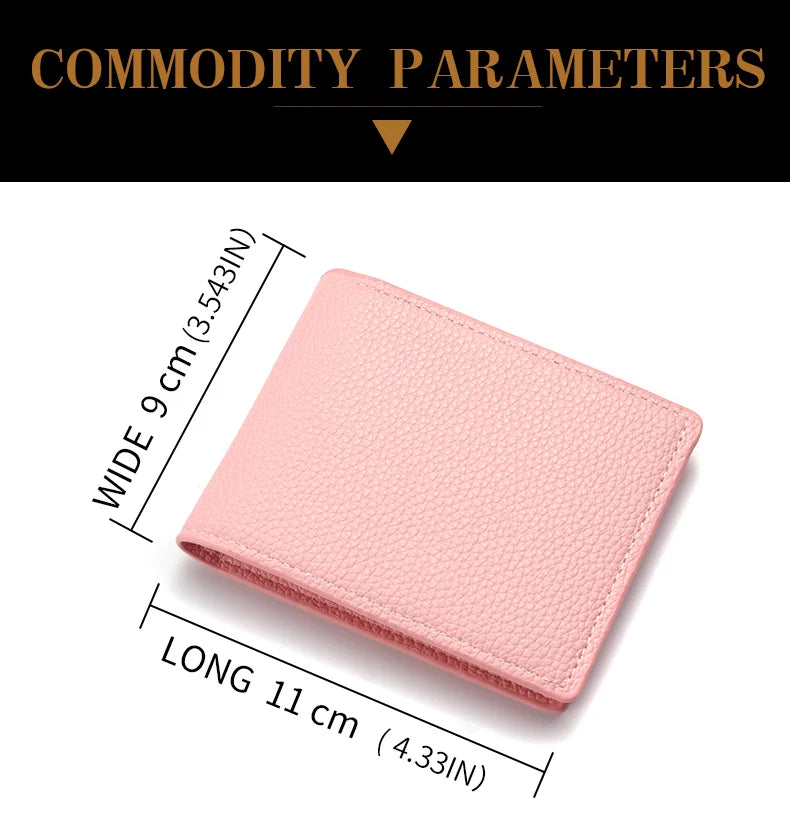 2025 New Wallet Men Short Dollar Clip Zipper Simple Soft Leather Lightweight