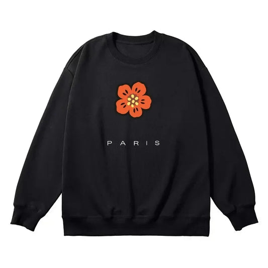 Autumn/Winter  Korean Version Best Seller Tops Cotton Hoodie Brand Flowers Printing Quality  Women Lover Long Sleeve Tracksuit