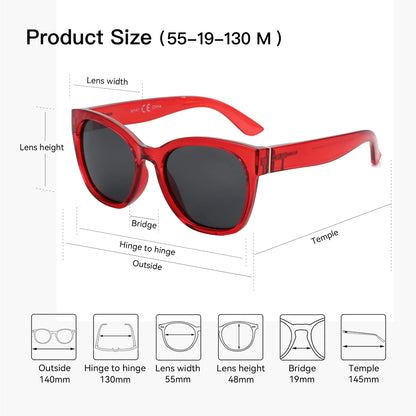 ZENOTTIC Original Thick Butterfly Frame Polarized Sunglasses for Women Chunky Uv400 Protection Shade Sun Glasses