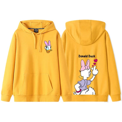 Anime Cartoon Disney Donald Duck Daisy Duck Couple Hooded Hoodie Women's Autumn/Winter Coat hoodie  sweatshirt  anime hoodie