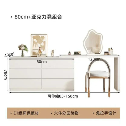 Luxury Dressing Table Drawer White Makeup Mirror Corner Desk Dresser Table Cabinet Organizers Storage Penteadeira Home Furniture
