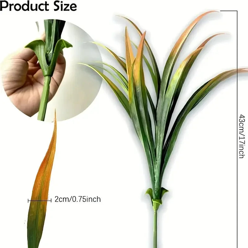 1/4 pieces, UV resistant outdoor artificial plants - tall grass, tropical flowers and shrubs - perfect for year-round and indoor