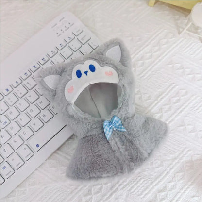 10CM Doll Plush Cloak Gift Toys Accessories Cotton Stuffed Dolls Doll Clothes Plush Outfit Replaceable Cartoon Animal Shawl
