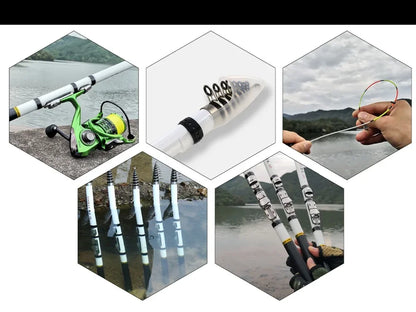 JOSBY Carbon Fiber Spinning Fishing Rod Telescopic Mini Pole 3M 2.7M 2.4M 2.1M 1.8M 1.5M Fish Gear Tackle High Quality