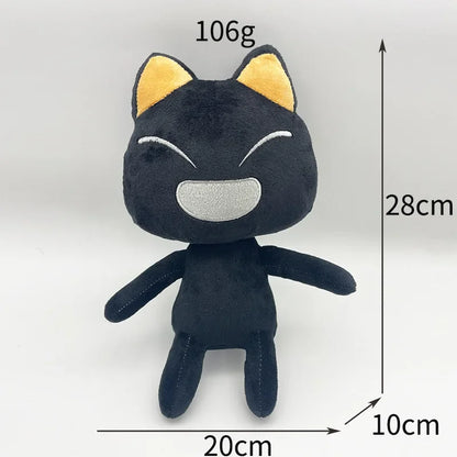 New Toro Inoue Cat Plush Anime Game Doll Stuffed Kittens Plushie Cartoon Couple Black and White Cats Decor Gift Toys for Kids