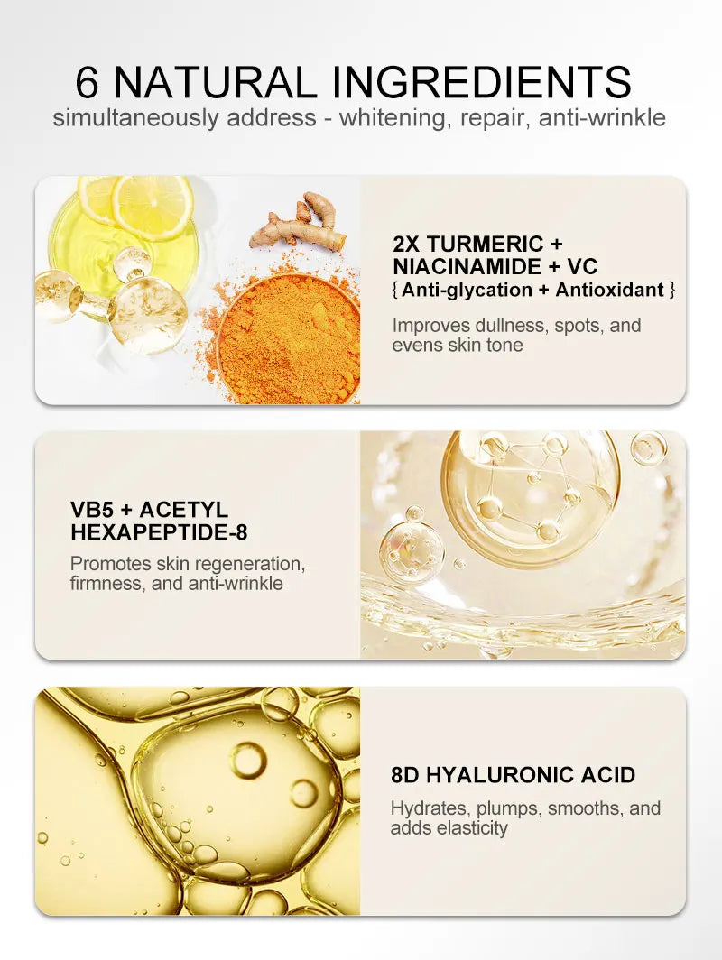Niacinamide Face Serum Vitamin C Whitening Dark Spot Remover Serum Hyaluronic Acid Moisturizing Essence Facial Skin Care 40ml