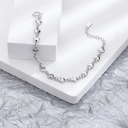 VENTFILLE 925 Sterling Silver Diamond-Studded Butterfly Bracelet Women's Fashion Temperament Flower Adjustable Bracelet